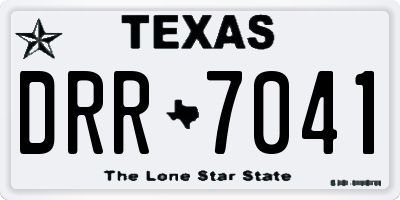 TX license plate DRR7041