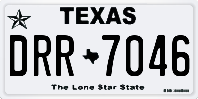 TX license plate DRR7046