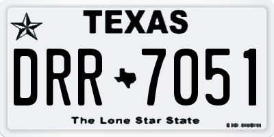 TX license plate DRR7051