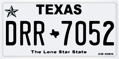 TX license plate DRR7052