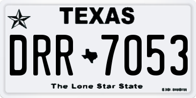 TX license plate DRR7053