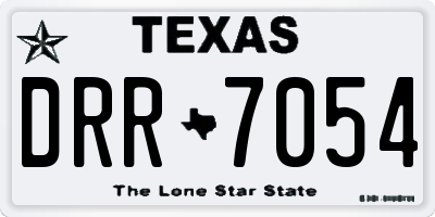 TX license plate DRR7054