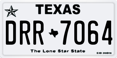 TX license plate DRR7064