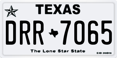 TX license plate DRR7065