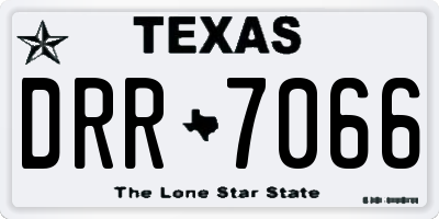 TX license plate DRR7066