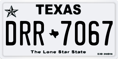 TX license plate DRR7067