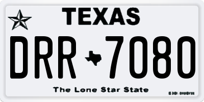 TX license plate DRR7080