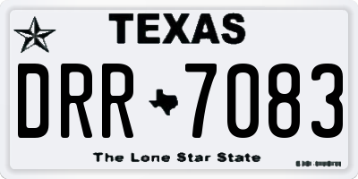 TX license plate DRR7083