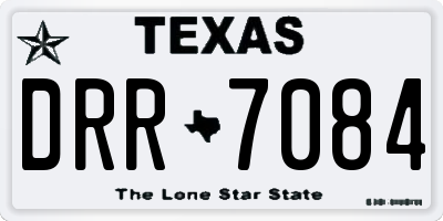 TX license plate DRR7084