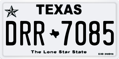 TX license plate DRR7085