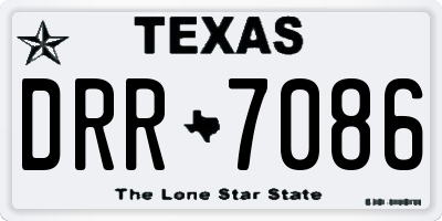 TX license plate DRR7086