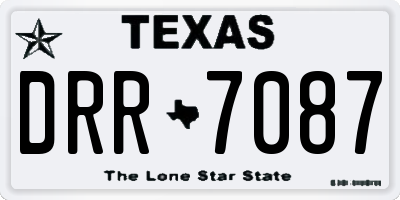 TX license plate DRR7087