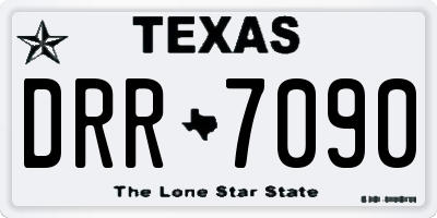 TX license plate DRR7090