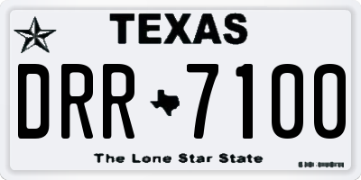 TX license plate DRR7100