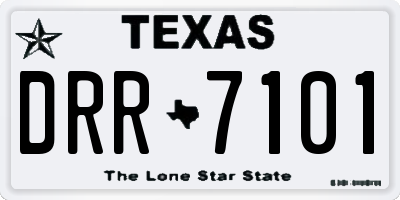 TX license plate DRR7101