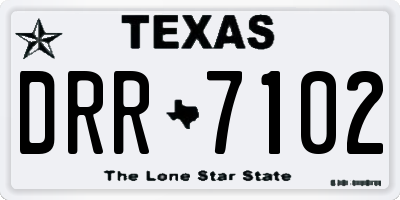 TX license plate DRR7102