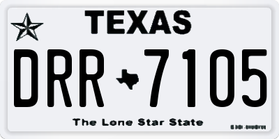 TX license plate DRR7105