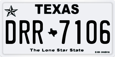 TX license plate DRR7106