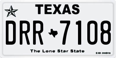TX license plate DRR7108