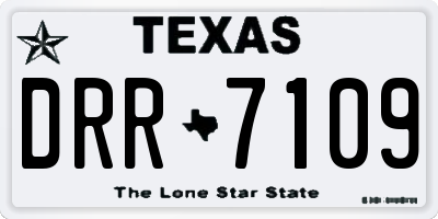 TX license plate DRR7109