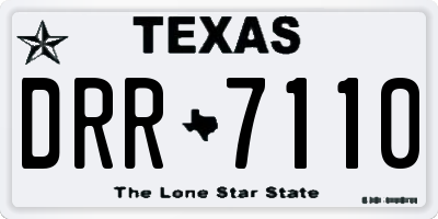 TX license plate DRR7110