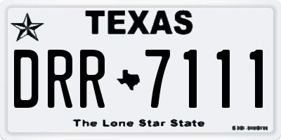 TX license plate DRR7111