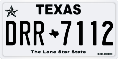 TX license plate DRR7112