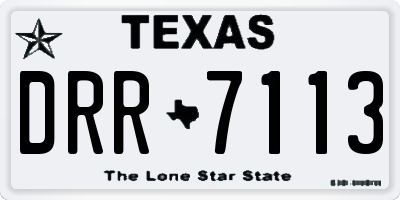 TX license plate DRR7113
