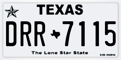 TX license plate DRR7115