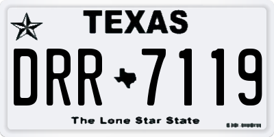 TX license plate DRR7119