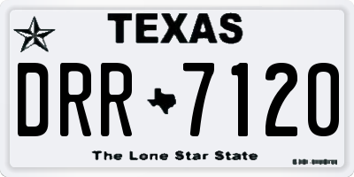 TX license plate DRR7120