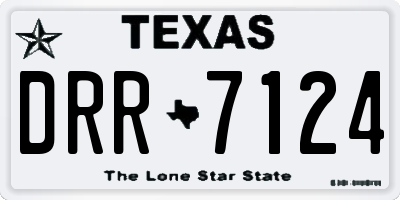 TX license plate DRR7124
