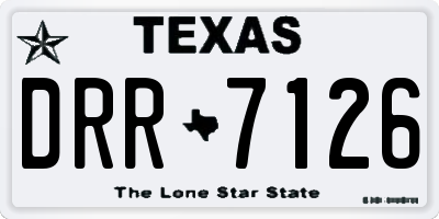 TX license plate DRR7126