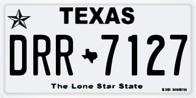 TX license plate DRR7127