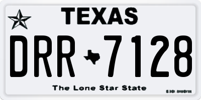 TX license plate DRR7128