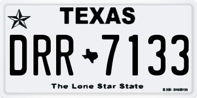 TX license plate DRR7133