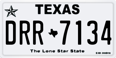 TX license plate DRR7134