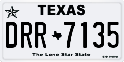 TX license plate DRR7135