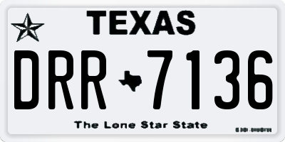 TX license plate DRR7136