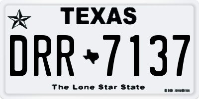 TX license plate DRR7137