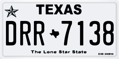 TX license plate DRR7138