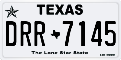 TX license plate DRR7145