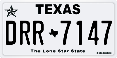 TX license plate DRR7147