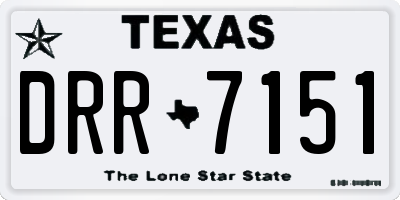 TX license plate DRR7151