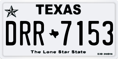 TX license plate DRR7153