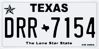 TX license plate DRR7154
