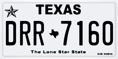 TX license plate DRR7160