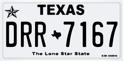 TX license plate DRR7167