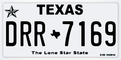TX license plate DRR7169