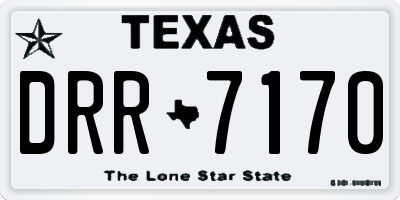 TX license plate DRR7170